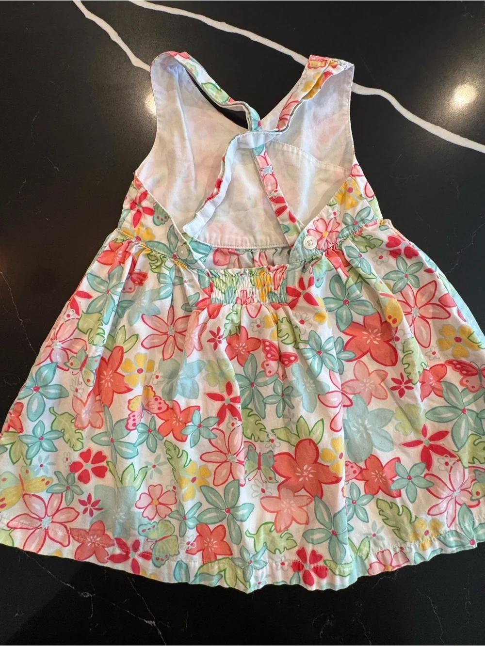 Y2K Girls Floral Sundress and Bloomers - Pink & Aqua